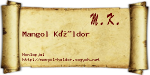 Mangol Káldor névjegykártya